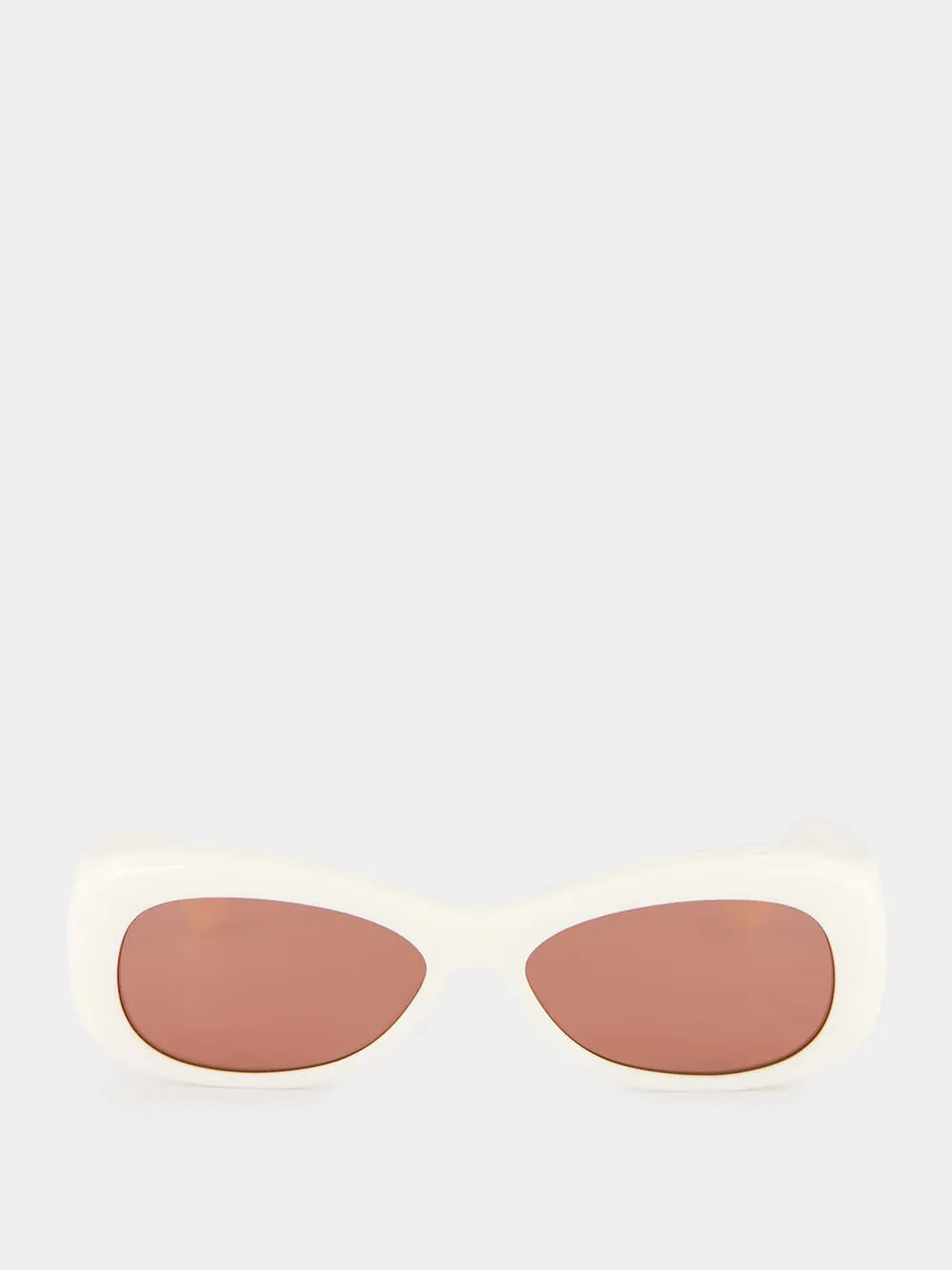 White Oval Lydia Acetate Sunglasses sold by Fashion Clinic