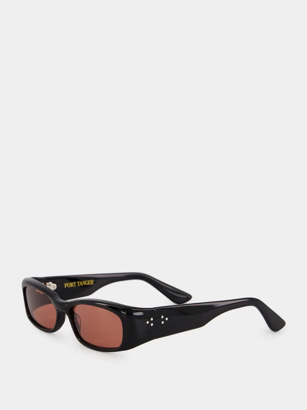Black Rectangle Leila Acetate Sunglasses sold by Fashion Clinic product image thumbnail 5