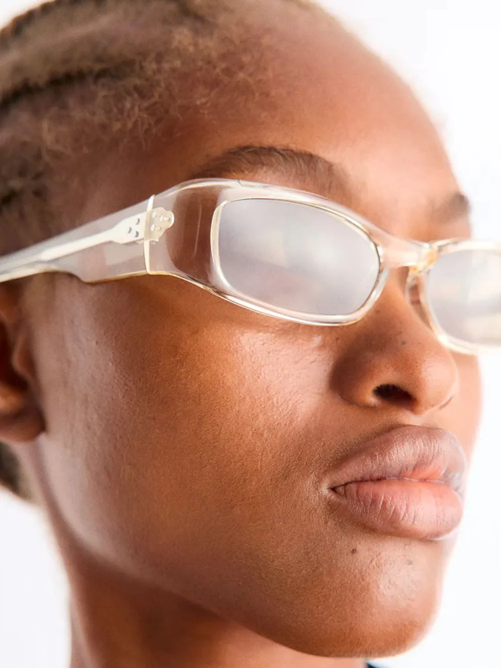 Gold Rectangle Leila Acetate Sunglasses sold by Fashion Clinic product image thumbnail 4