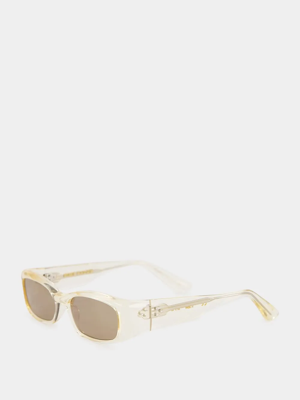 Gold Rectangle Leila Acetate Sunglasses sold by Fashion Clinic product image thumbnail 5