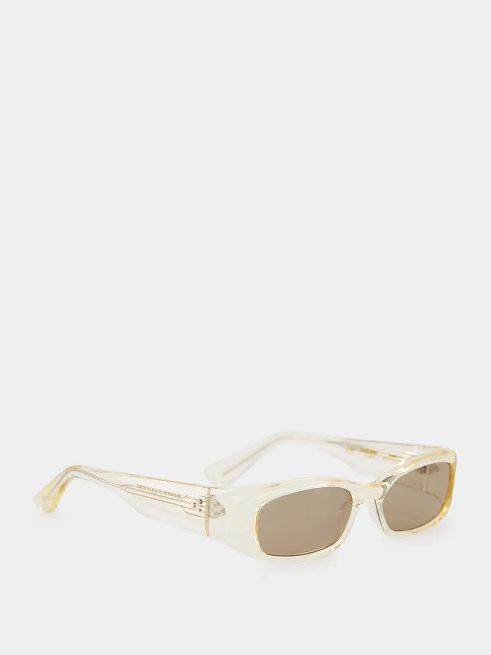 Gold Rectangle Leila Acetate Sunglasses sold by Fashion Clinic product image thumbnail 3