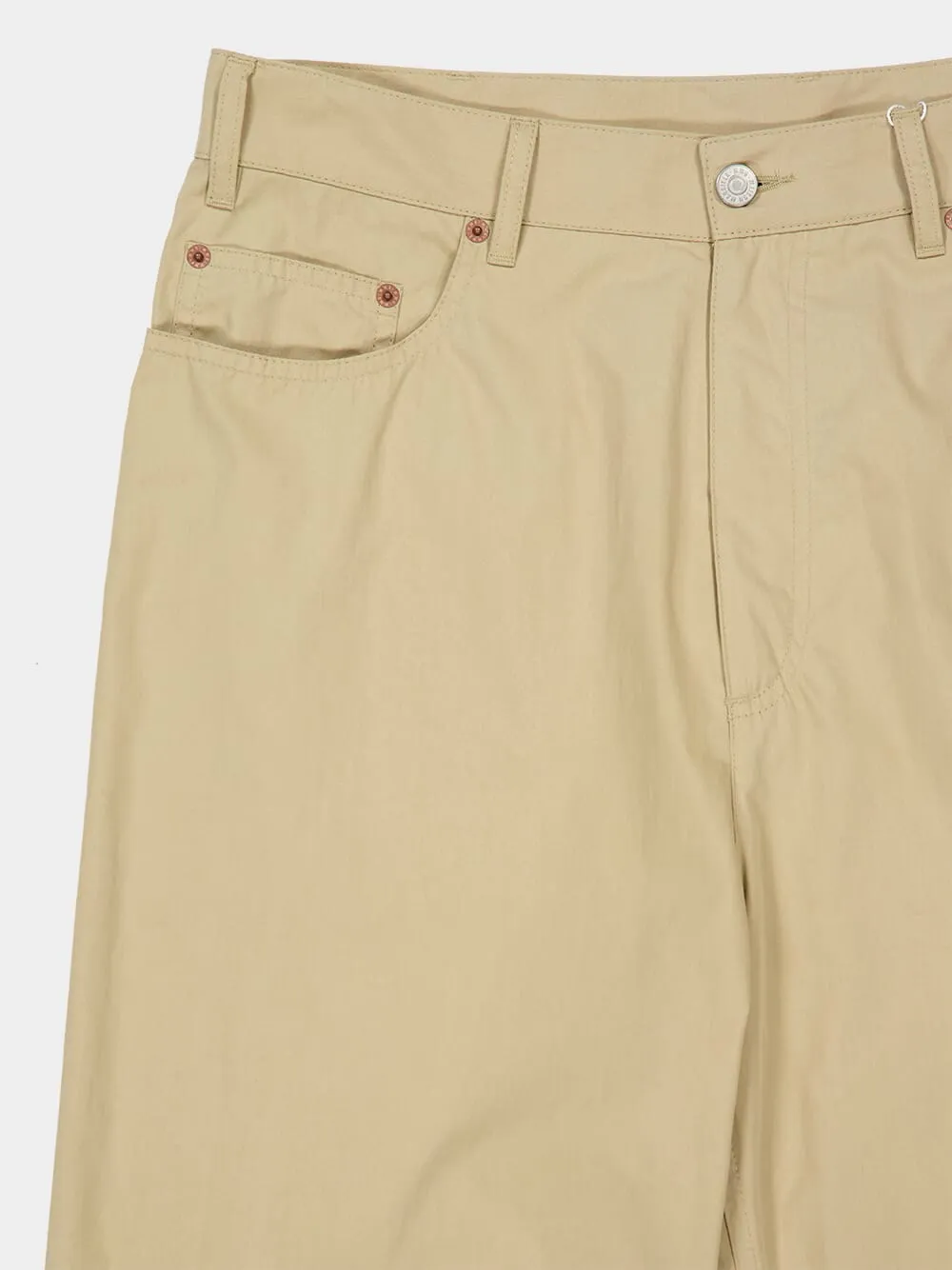 Beige Cotton Trench Wide-Leg Trousers sold by Fashion Clinic product image thumbnail 5
