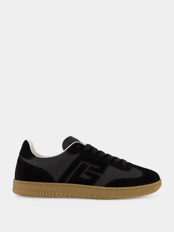 Black Swan Suede and Leather Trainers made by Balmain