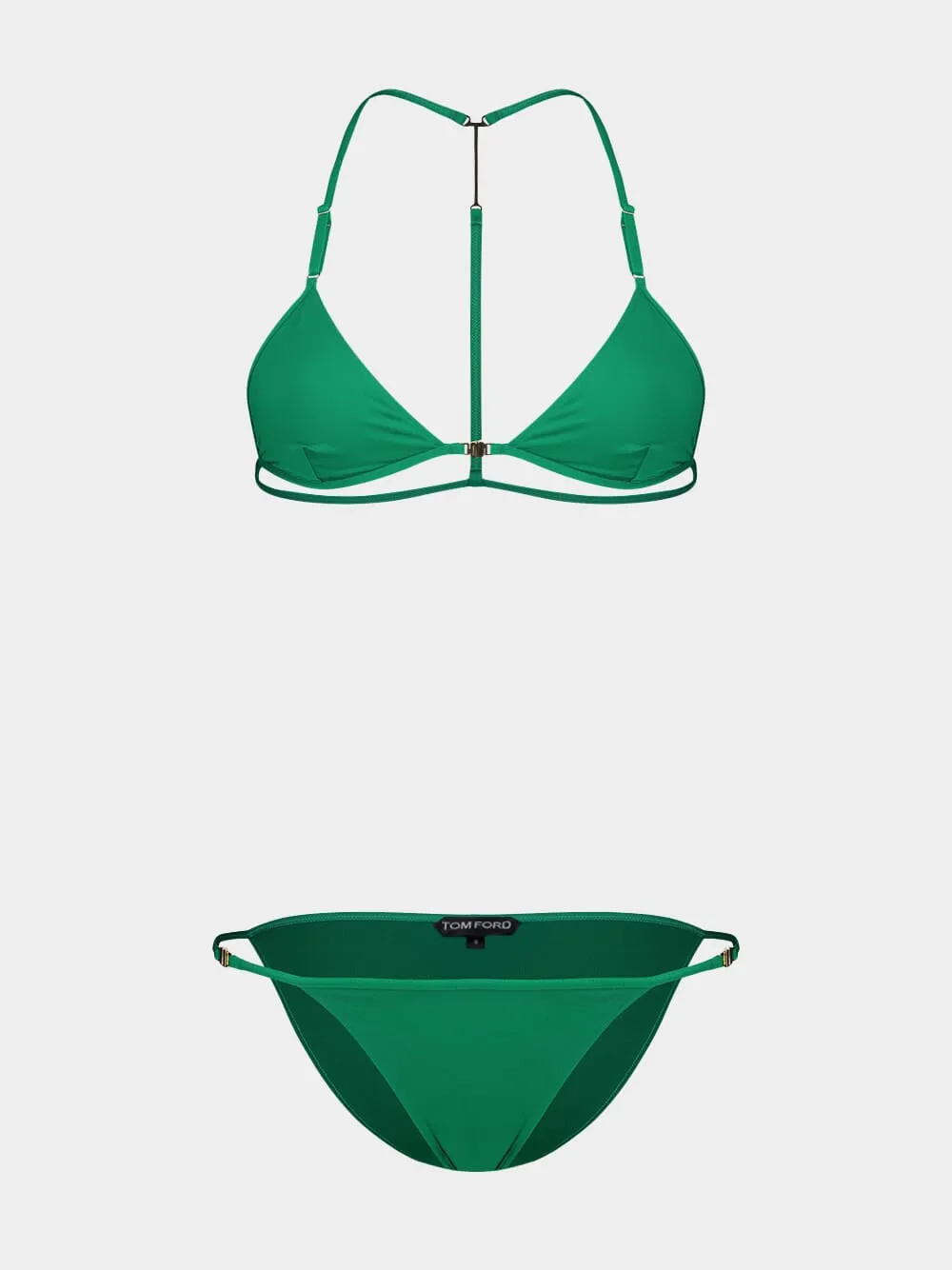 Green Triangle Bikini with T-Trim sold by Fashion Clinic