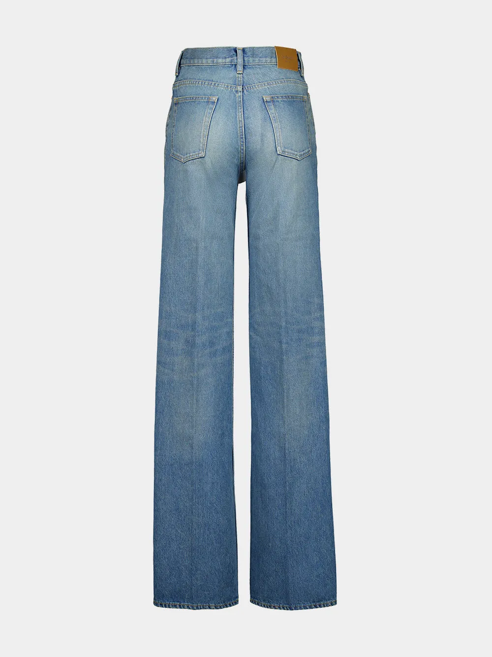 Yves Flared Jeans in Midi Blue Denim sold by Fashion Clinic product image thumbnail 3