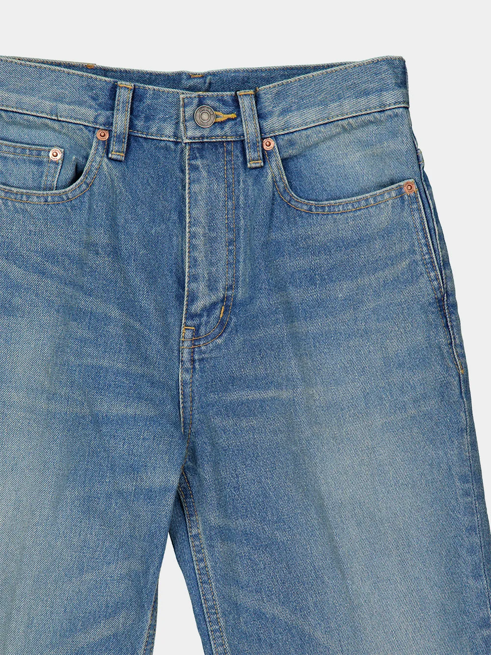 Yves Flared Jeans in Midi Blue Denim sold by Fashion Clinic product image thumbnail 4