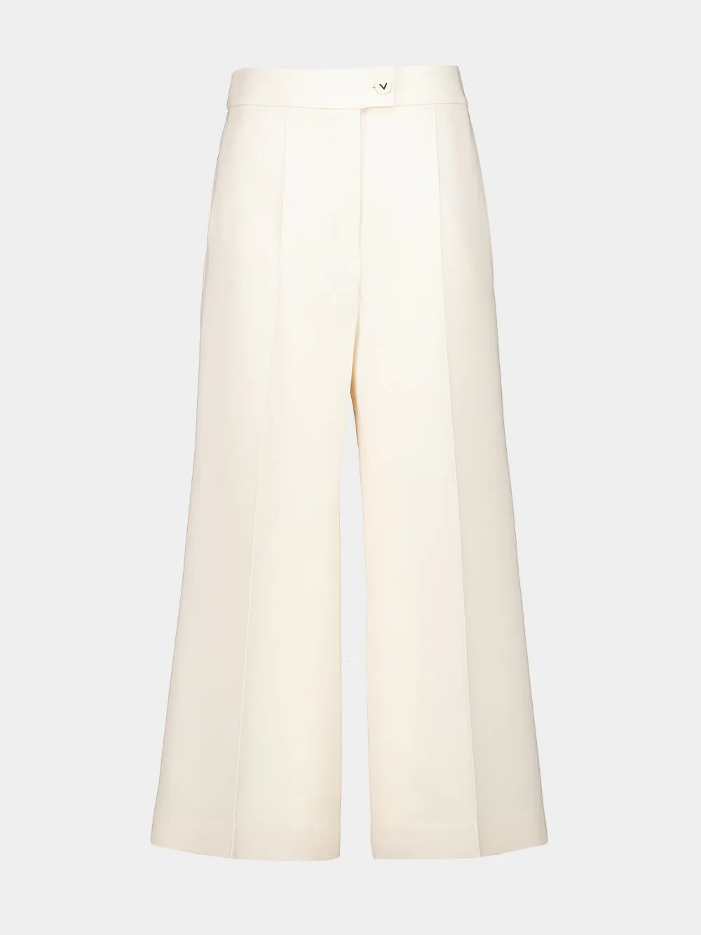 Vanilla Crepe Couture Wide-Leg Trousers sold by Fashion Clinic