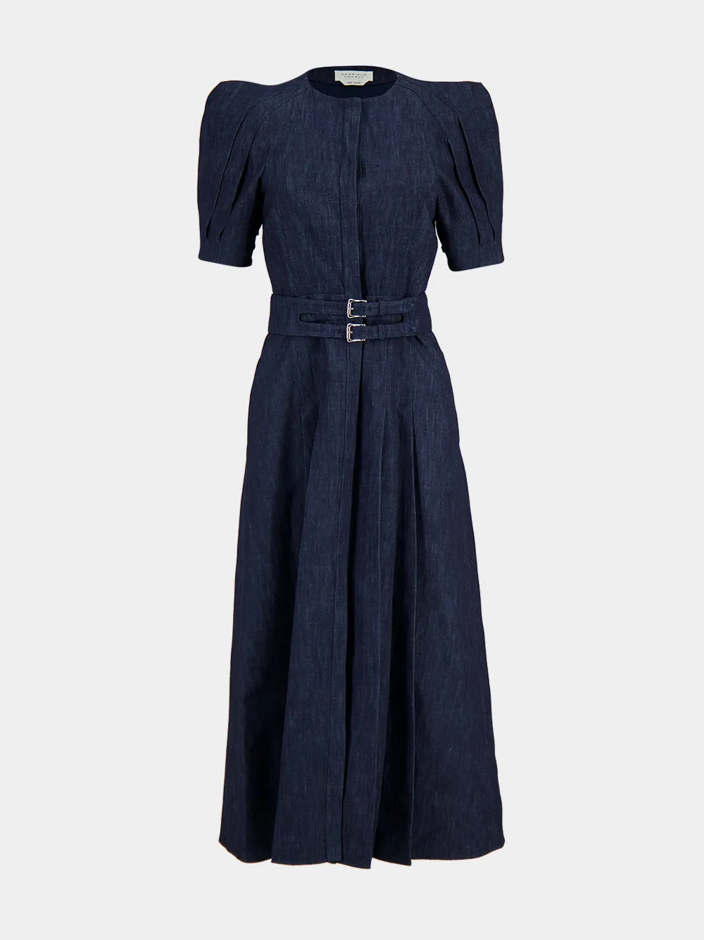 Blue Denim Cotton Patricia Midi Dress sold by Fashion Clinic