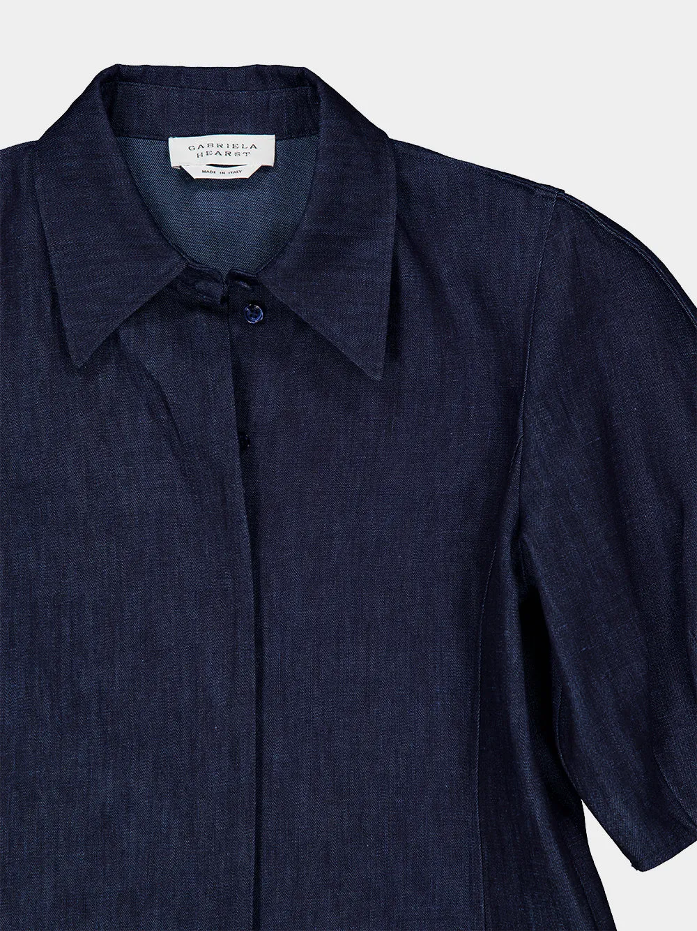 Blue Denim Sansi Short Sleeve Collar Top sold by Fashion Clinic product image thumbnail 3