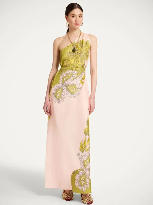 Swathe Placée Pink Silk Twill Roy Dress made by LA DoubleJ