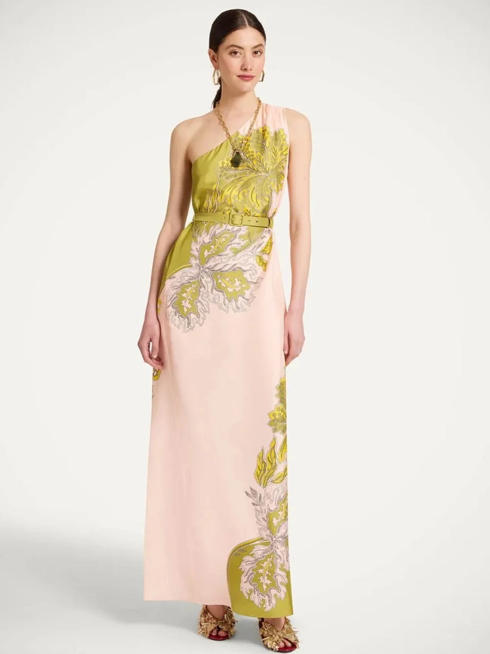 Swathe Placée Pink Silk Twill Roy Dress sold by Fashion Clinic