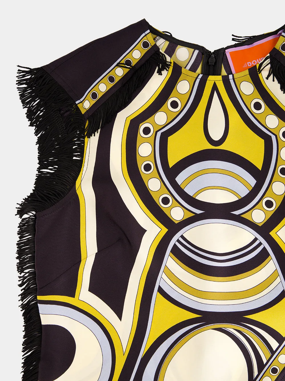 Sanctuary Placée Gold Silk Twill Scarf Top sold by Fashion Clinic product image thumbnail 5