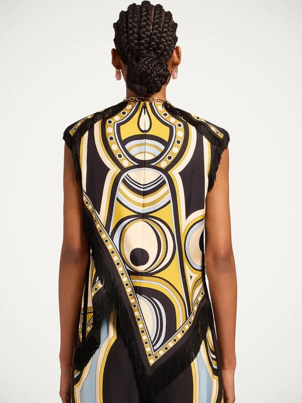 Sanctuary Placée Gold Silk Twill Scarf Top sold by Fashion Clinic product image thumbnail 4