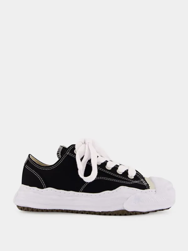 Black Hank OG Sole Canvas Sneakers made by Maison MIHARA YASUHIRO