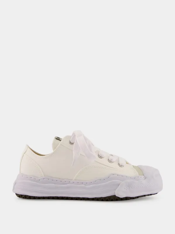 White Hank OG Sole Canvas Sneakers made by Maison MIHARA YASUHIRO