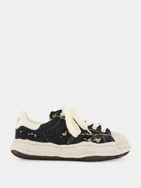 Black Blakey OG Sole Canvas Sneakers made by Maison MIHARA YASUHIRO
