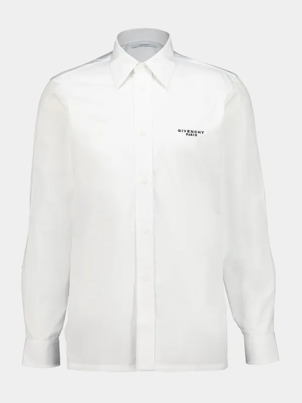 White Classic Poplin Cotton Shirt made by Givenchy