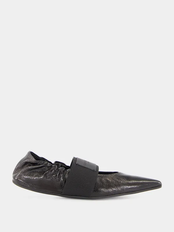 Black Crush Naplack Leather Ballerinas made by Givenchy