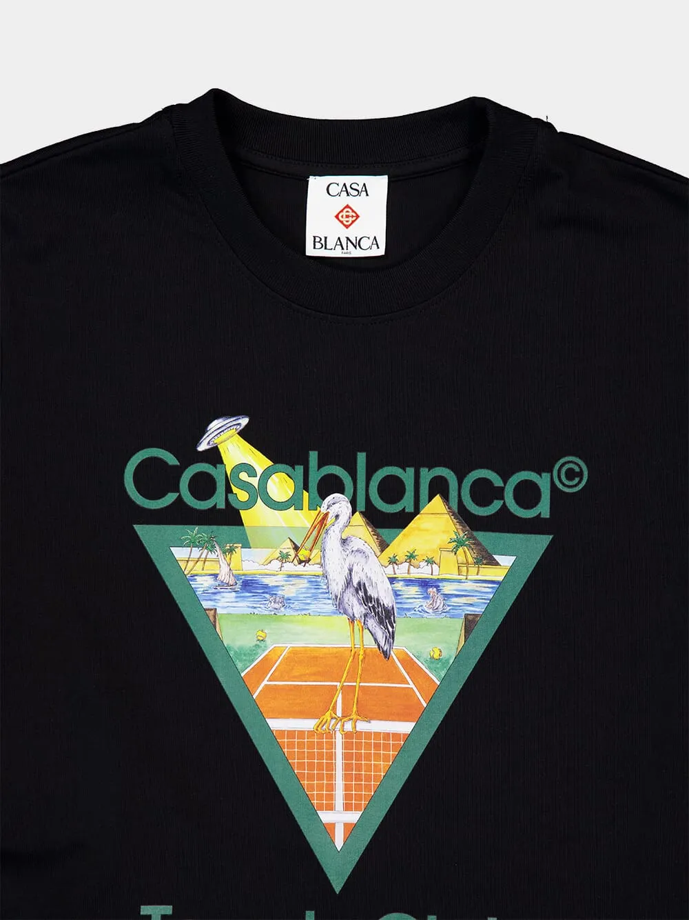 Black Tennis Club Pyramid T-Shirt sold by Fashion Clinic product image thumbnail 5