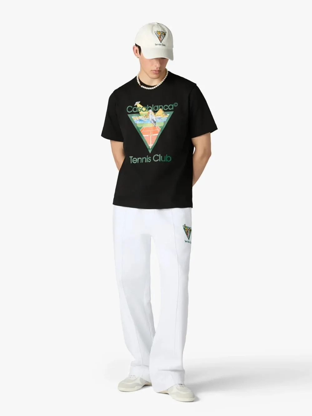 Black Tennis Club Pyramid T-Shirt sold by Fashion Clinic product image thumbnail 2