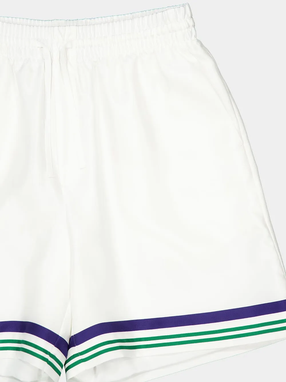 White Hotel Emblem Silk Shorts sold by Fashion Clinic product image thumbnail 2