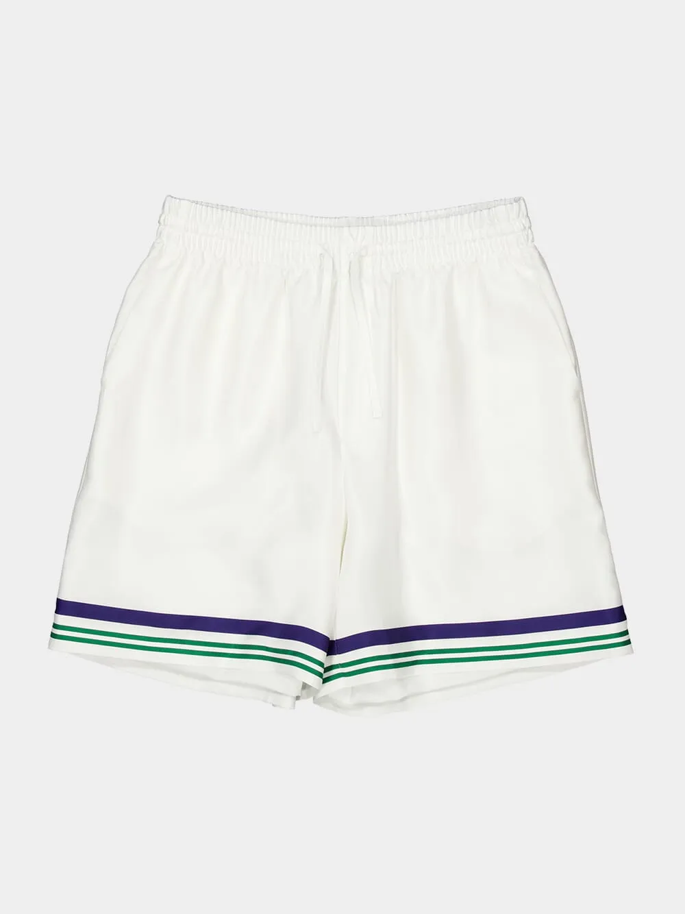 White Hotel Emblem Silk Shorts sold by Fashion Clinic product image thumbnail 5