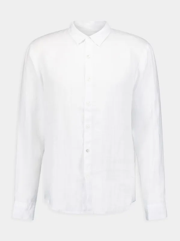 Classic Linen White Shirt made by James Perse