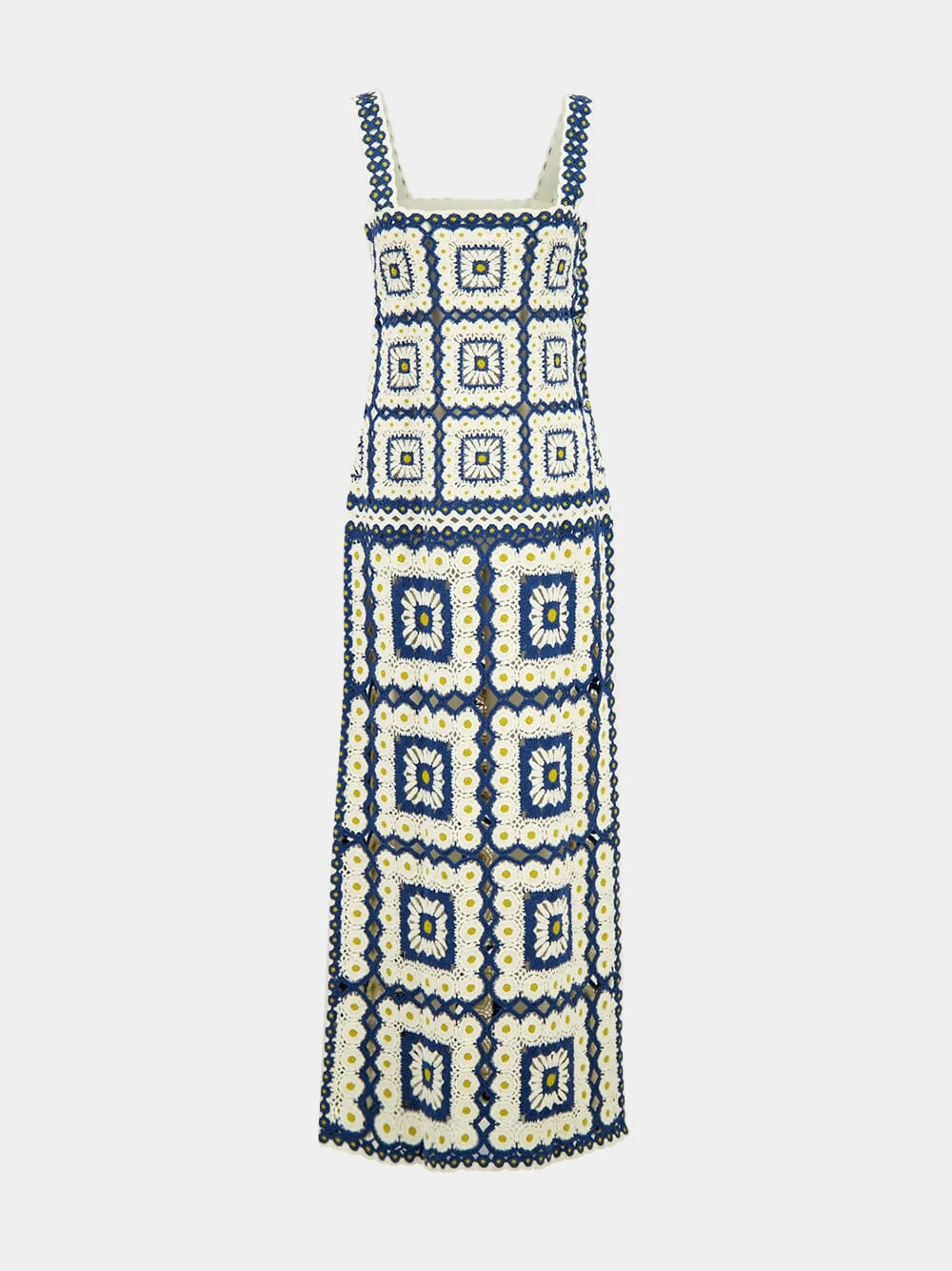 Blue Dolly Crochet Cotton Midi Dress sold by Fashion Clinic