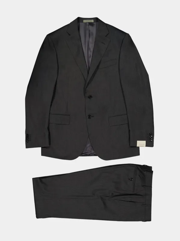 Grey Lined Wool Suit made by Corneliani