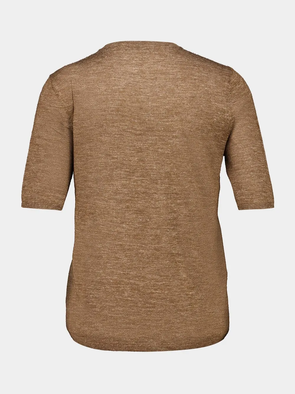 Chryse Knit T-Shirt in Chestnut Cashmere Silk sold by Fashion Clinic product image thumbnail 2