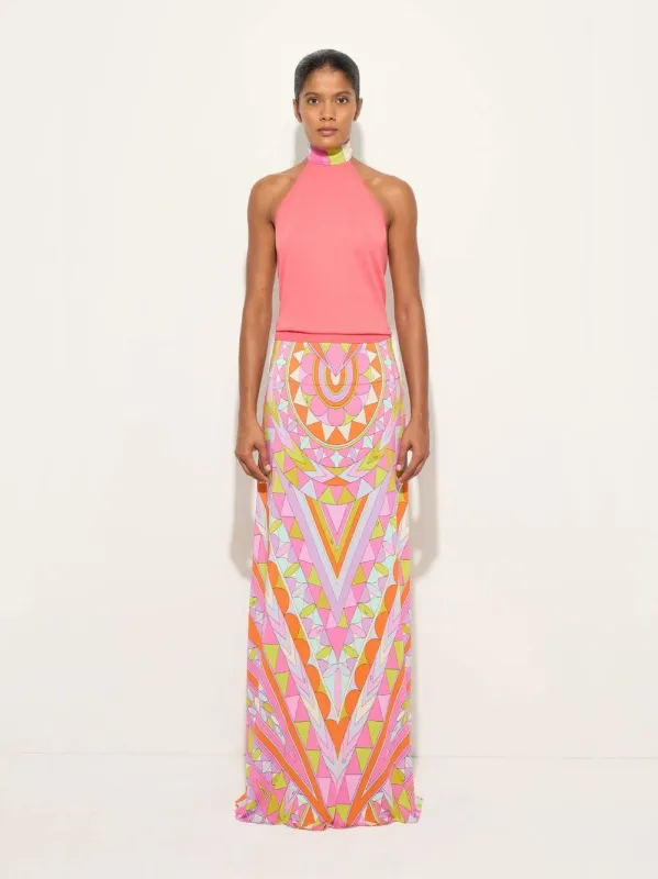 Manuba Print Long Skirt made by Emilio Pucci