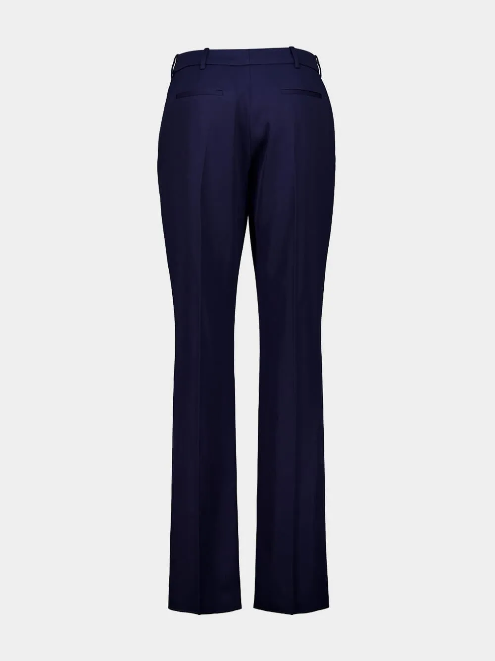 Navy Blue Slim Tailored Wool Trousers sold by Fashion Clinic product image thumbnail 2