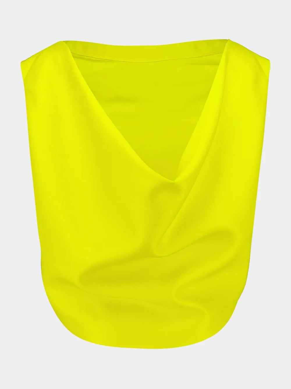 Yellow Draped Back Wool Top sold by Fashion Clinic product image thumbnail 2