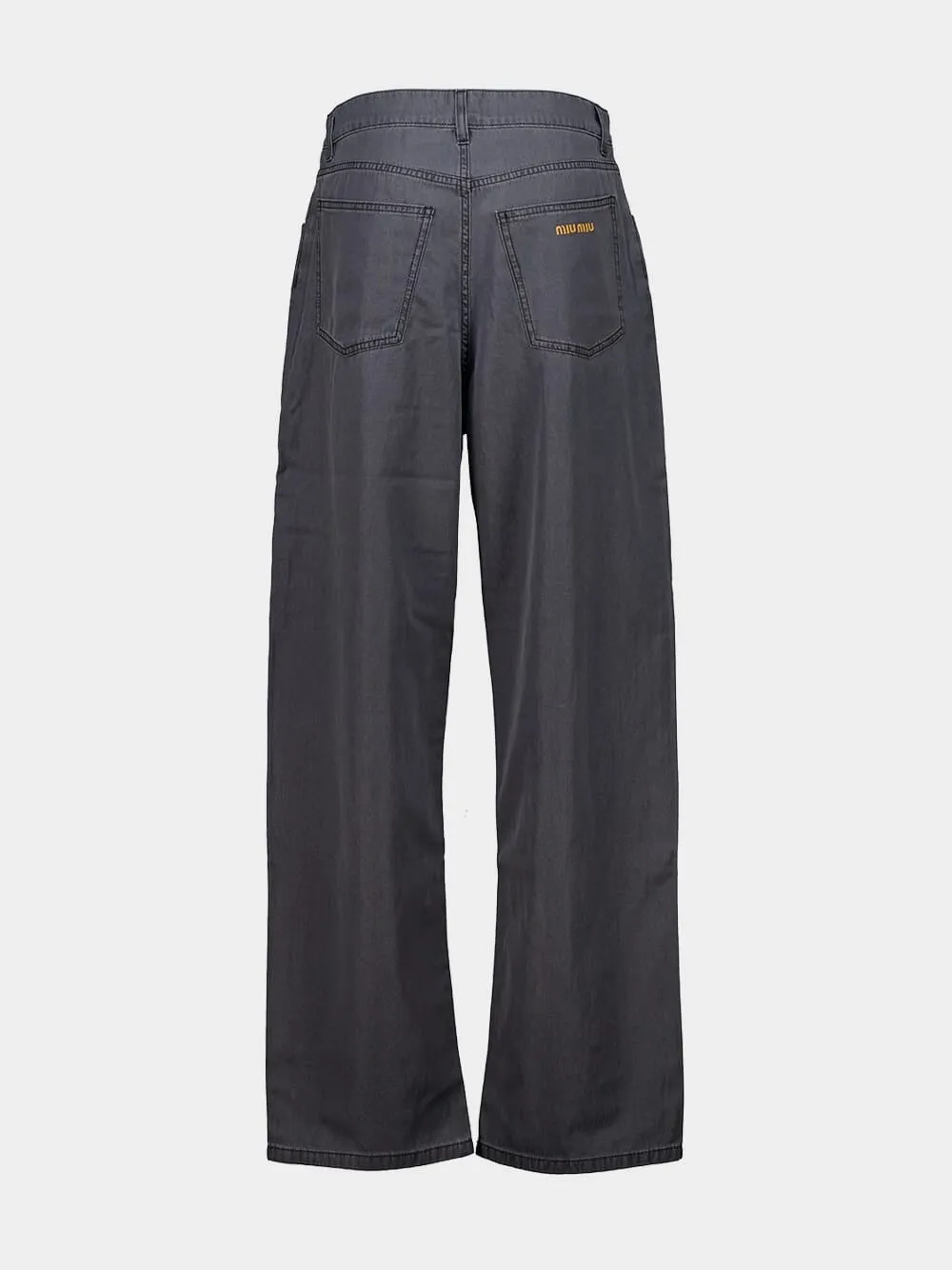 Black Chambray Wide-Leg Jeans sold by Fashion Clinic product image thumbnail 3