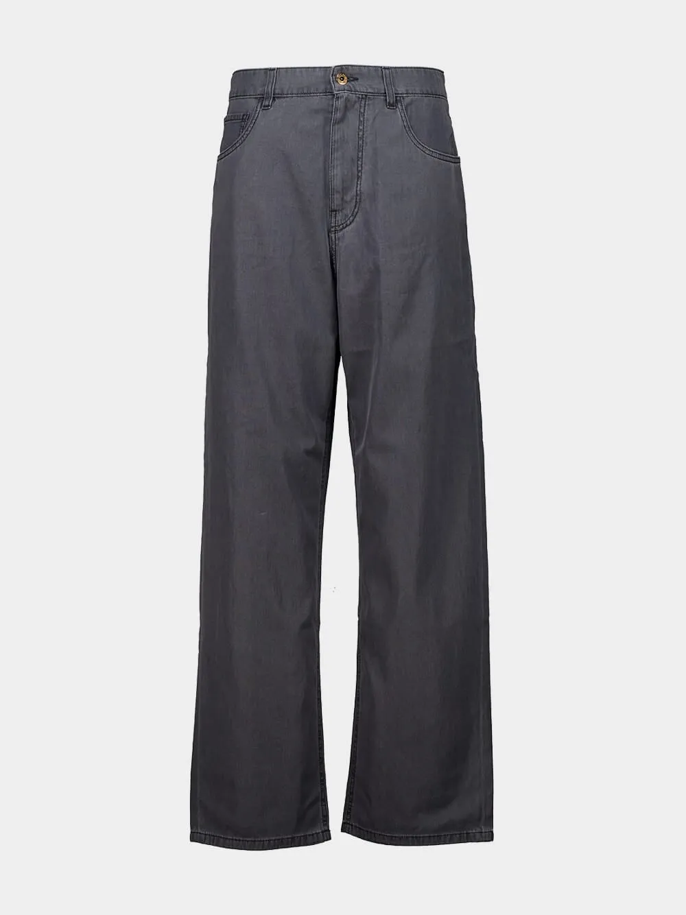 Black Chambray Wide-Leg Jeans sold by Fashion Clinic