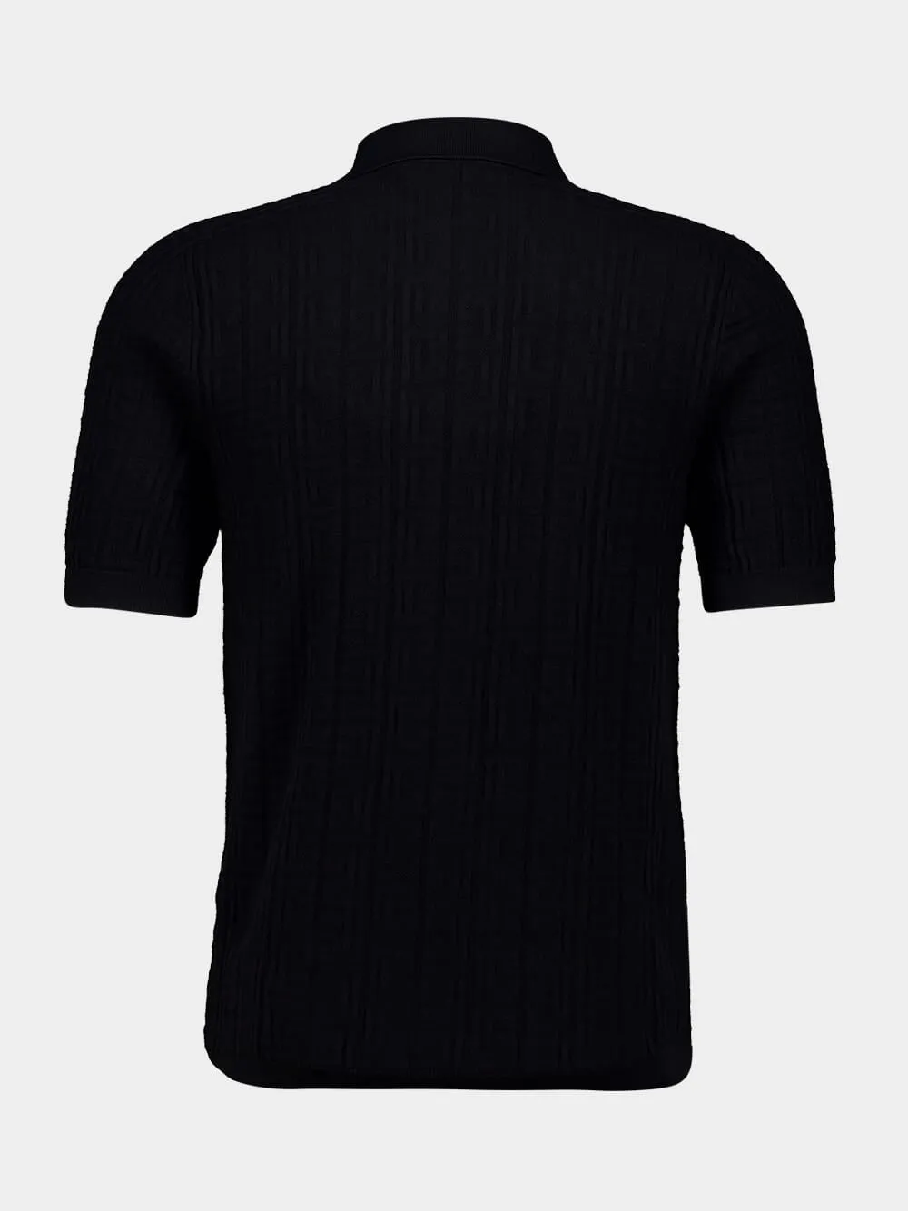 Black Monogram Knit Polo Shirt sold by Fashion Clinic product image thumbnail 2