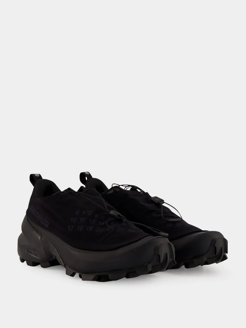 Black and Asphalt Salomon Lace-Up Sneakers sold by Fashion Clinic product image thumbnail 4