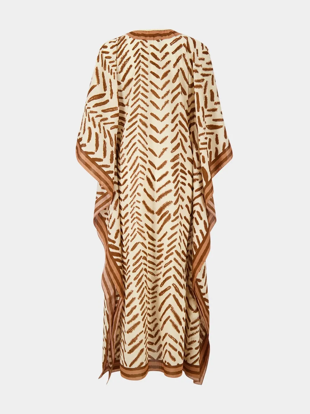Ecru and Brown The Secret Of The Sun Tunic Dress sold by Fashion Clinic product image thumbnail 3