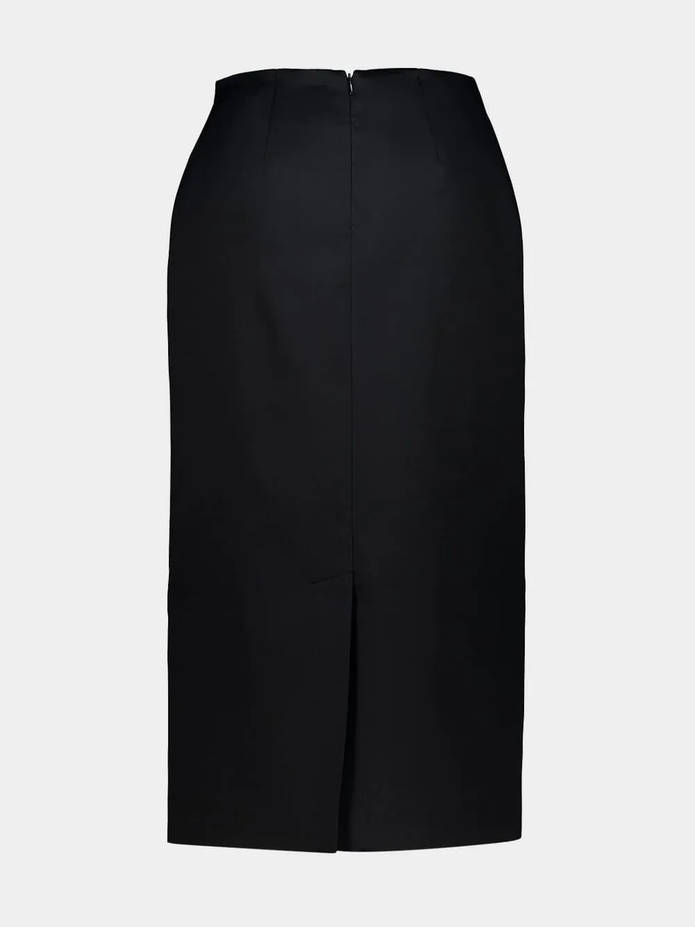 Peonies Blue Jacquard Pencil Skirt sold by Fashion Clinic product image thumbnail 2
