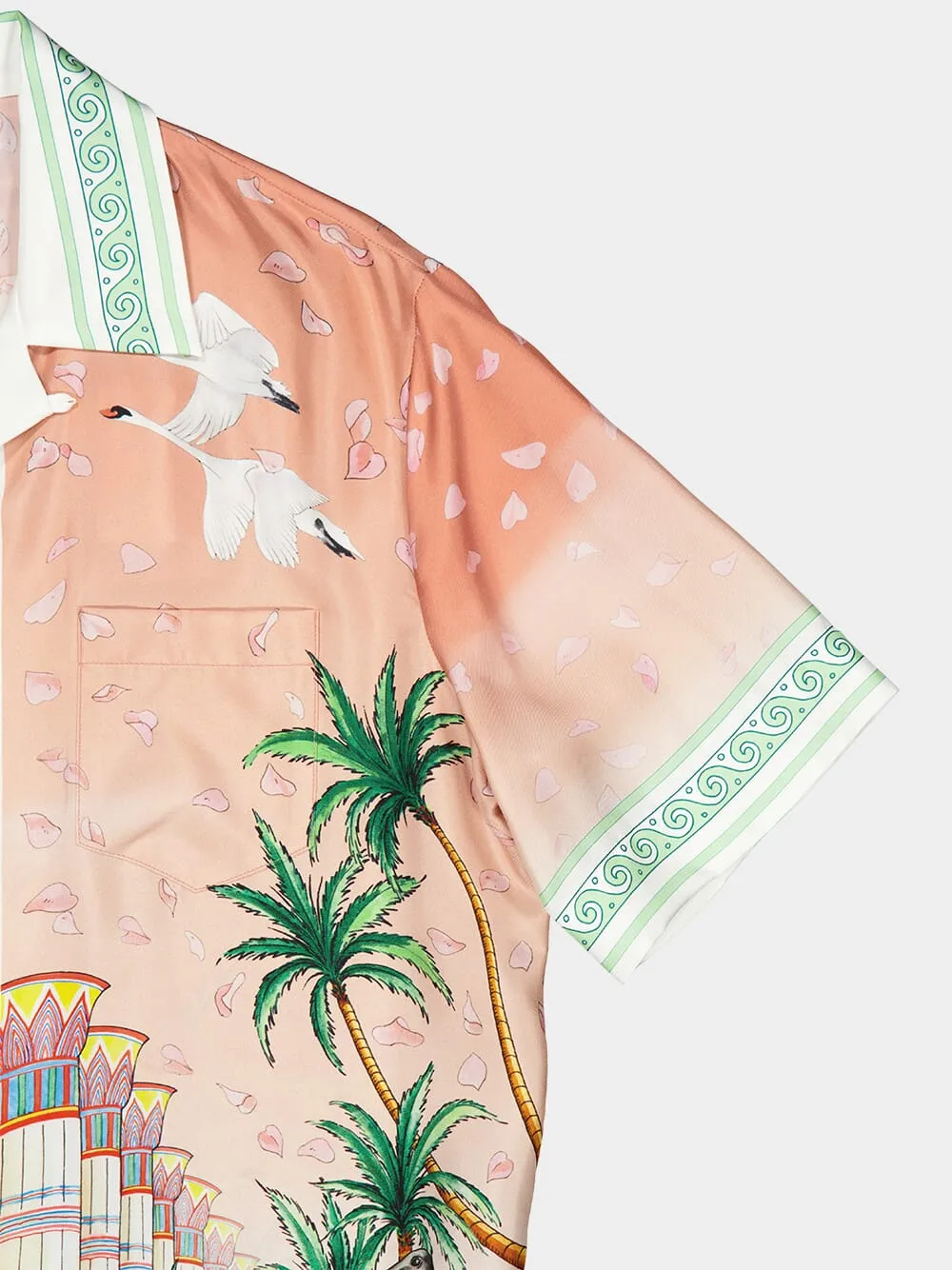 Ethereal Silk Cuban Collar Shirt sold by Fashion Clinic product image thumbnail 4