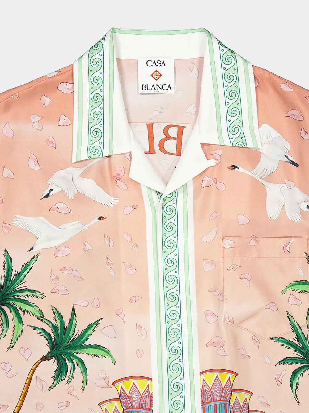Ethereal Silk Cuban Collar Shirt sold by Fashion Clinic product image thumbnail 3