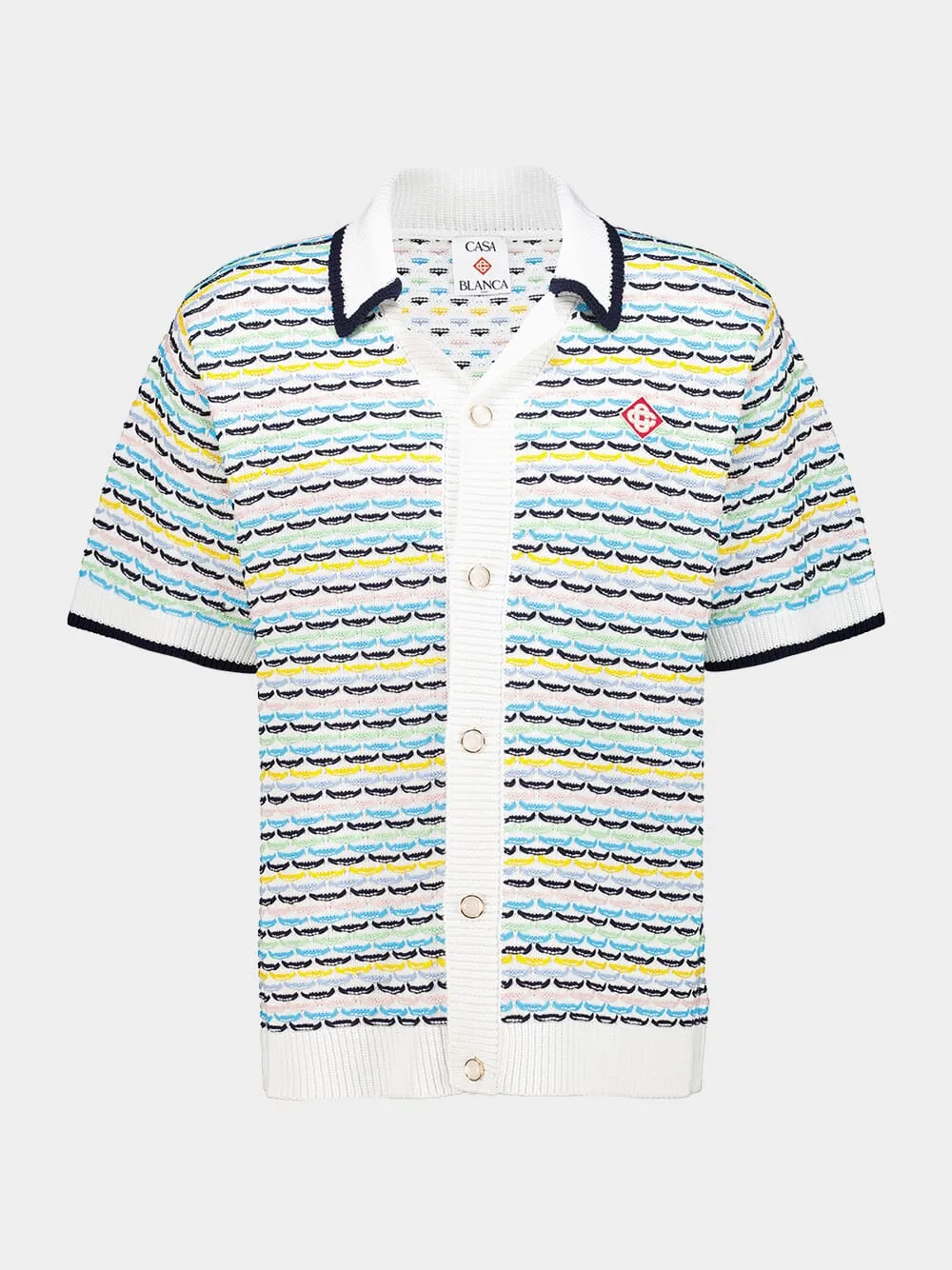 Multicolour Crochet Tuck Stitch Shirt sold by Fashion Clinic product image thumbnail 2