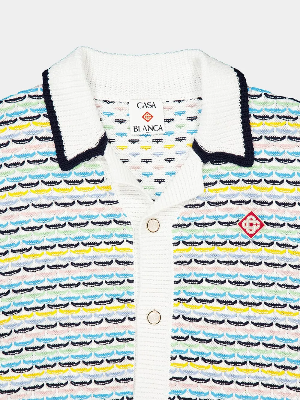 Multicolour Crochet Tuck Stitch Shirt sold by Fashion Clinic product image thumbnail 5