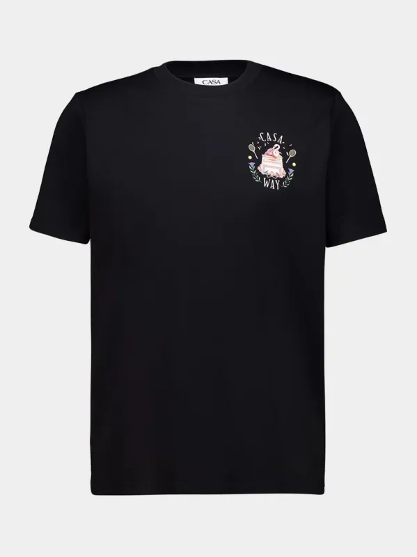 Black Casa Way T-Shirt made by Casablanca