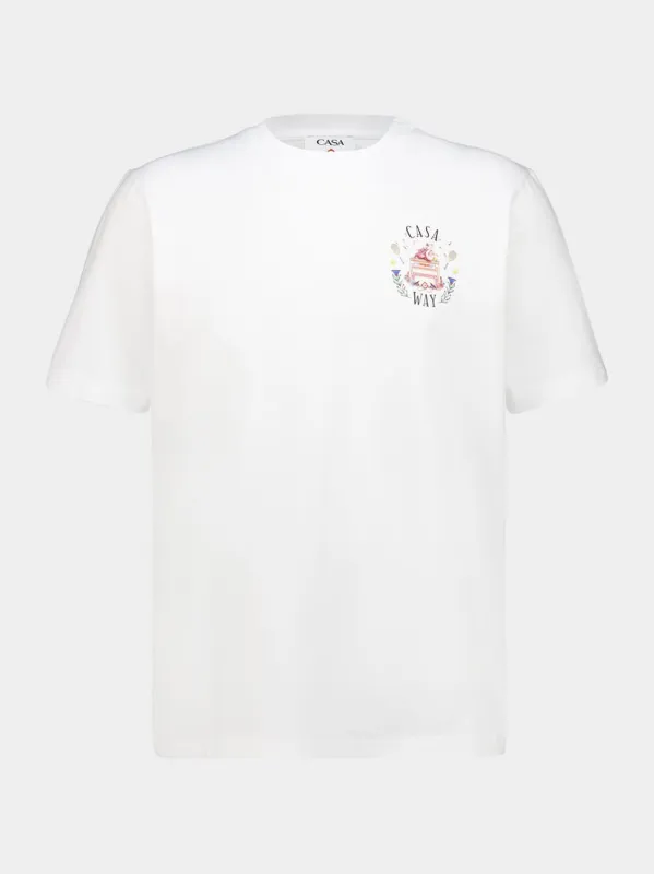 White Casa Way T-Shirt made by Casablanca