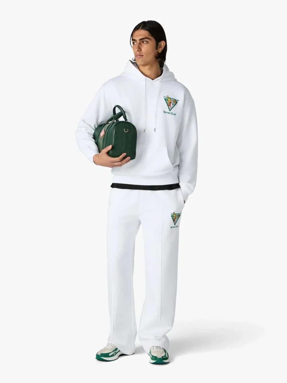 White Tennis Club Triangle Hooded Sweatshirt sold by Fashion Clinic