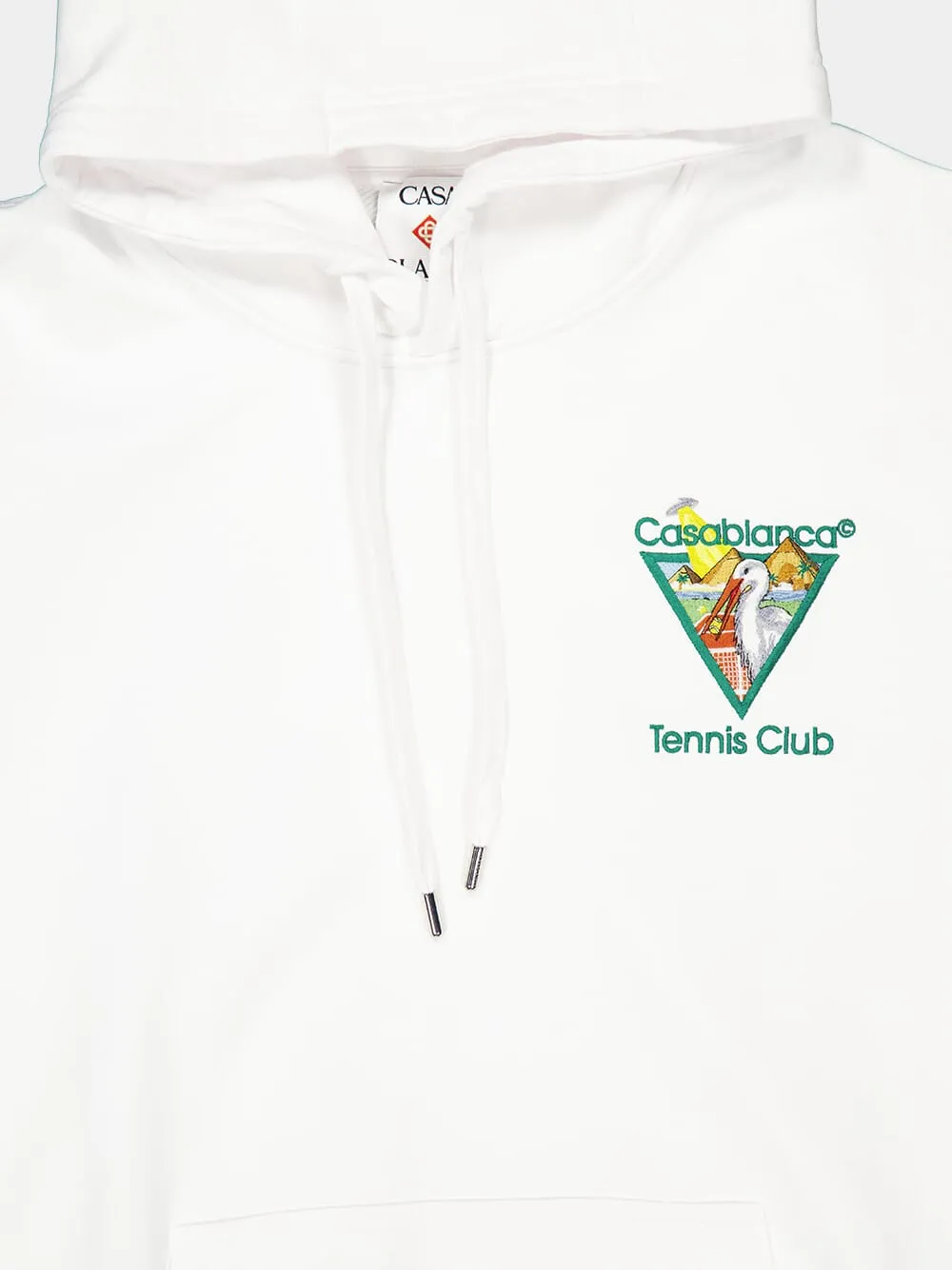 White Tennis Club Triangle Hooded Sweatshirt sold by Fashion Clinic product image thumbnail 5