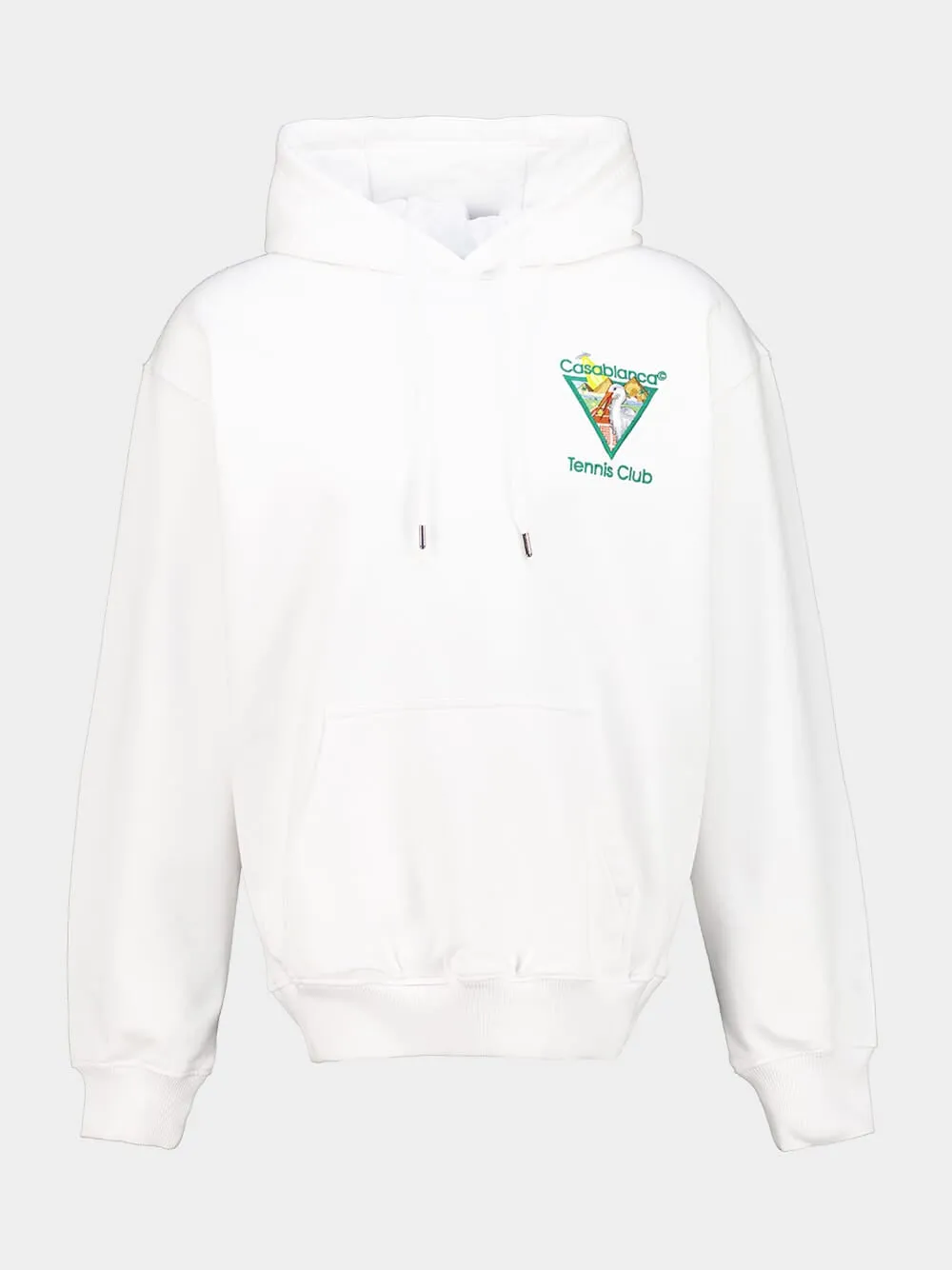 White Tennis Club Triangle Hooded Sweatshirt sold by Fashion Clinic product image thumbnail 2