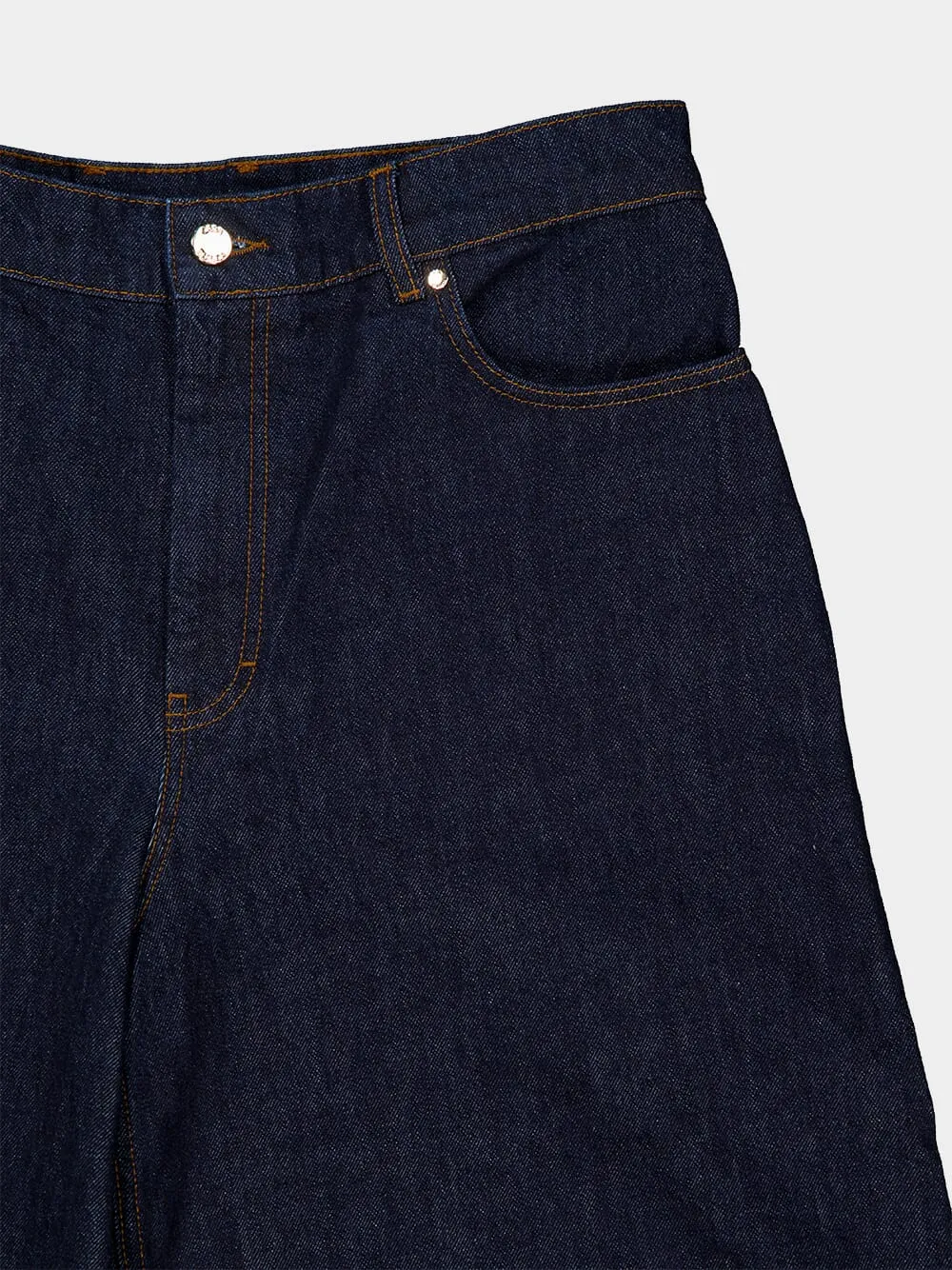 Indigo Blue Raw Denim Shorts sold by Fashion Clinic product image thumbnail 3