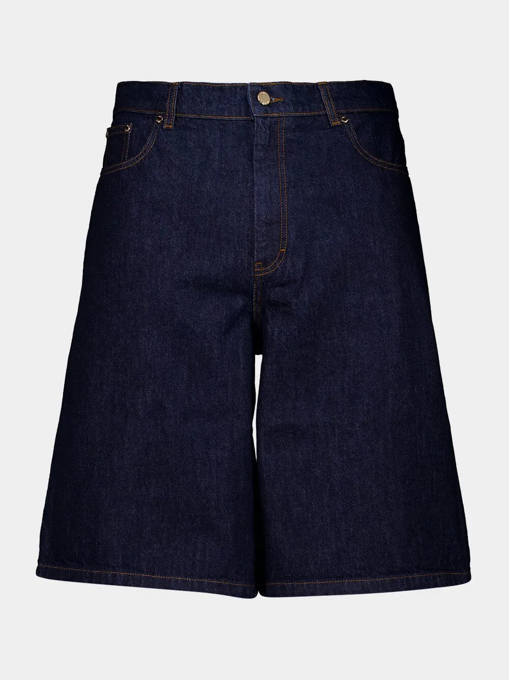 Indigo Blue Raw Denim Shorts sold by Fashion Clinic product image thumbnail 4